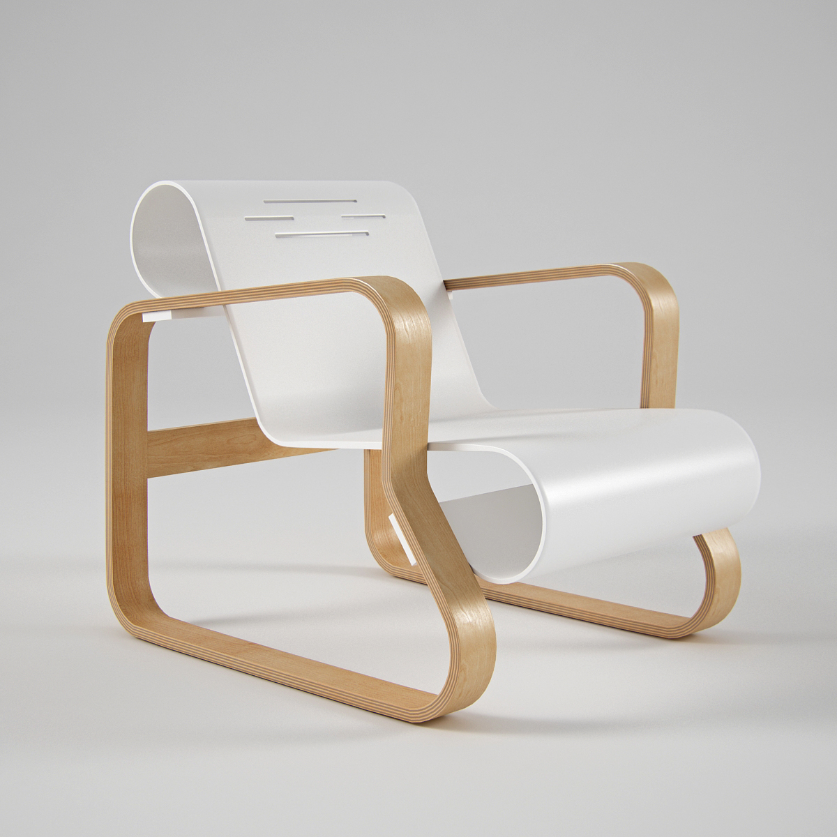 artek扶手椅41"paimio"3d模型